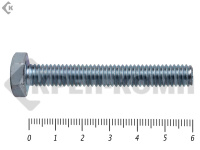 Болт полная резьба, цинк DIN933 6х 60 пр.5,8 Фасовка (2кг/196)
