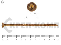 Саморезы Конструкционные, потай Torx, желтый цинк   5.0х120 мм (100 шт) 