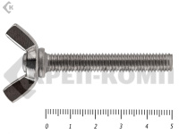 Винт-барашек, американский тип НЕРЖАВЕЙКА DIN 316 А2 8х50 (50 шт)