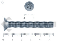 Винт потайной,цинк DIN965 6х 55 (20шт)