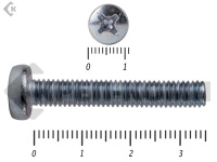 Винт полуцилиндрическая головка,цинк DIN7985 6х 35 (26шт)