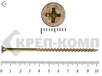 Саморез жёлтый цинк PH-2, по дереву 4,8х102 (10шт)