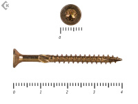 Саморезы Конструкционные, потай Torx, желтый цинк   3.5х 40 мм (500 шт) 