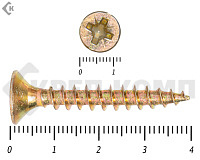 Саморез желтый цинк POZY 6х 40 (3000шт)