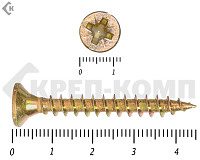 Саморез желтый цинк POZY 6х 45 Фасовка (250шт)