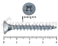 Саморез белый цинк POZY 4,5х40 (50шт)