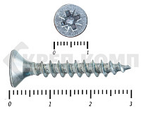 Саморез белый цинк POZY 6х 30 (4000шт)