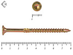 Саморезы Конструкционные, потай Torx, желтый цинк   4.5х 80 мм ПРОФИ HIMTEX (20 шт) – фото