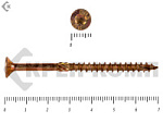 Саморезы Конструкционные, потай Torx, желтый цинк   4.0х 70 мм (20 шт) – фото