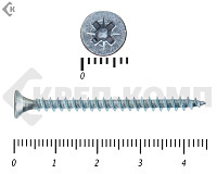 Саморез белый цинк POZY 3,5х45 Фасовка (500шт)