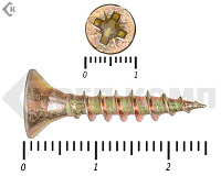 Саморез желтый цинк POZY 5х 25 (100шт)