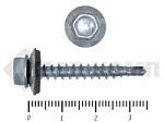Саморез кровельный цинк, с шайбой EPDM, PT-3, 4,8х35 К КРЕП-КОМП (3000шт) – фото