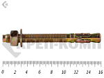 Анкер клиновой 16х160, желтый цинк (4шт) – фото