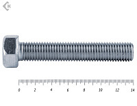 Болт полная резьба, цинк DIN933 12х140 пр.10,9 (25кг/215)